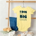 thumbnail image 4 of Dig Being Big Cousin Family Little Romper Boys or Girls Infant Baby Brisco Brands 12M, 4 of 6