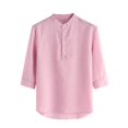 thumbnail image 2 of Birdeem Chemise Décontractée à Manches Mi-Longues en Lin Col Montant pour Hommes, 2 of 12