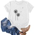 thumbnail image 2 of Blusa de manga corta con cuello redondo y estampado de tallas grandes para mujer OAVQHLG3B Store  lin121212, 2 of 4