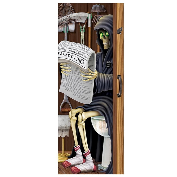 Papel Tapiz De Terror 3D, Pegatina Para Puerta, Mural De Zombis Autoadhesivo, Calcomanía De Pared De Pvc Para Decoración De Halloween, Decoración De Fiesta Speravity HA012855-00