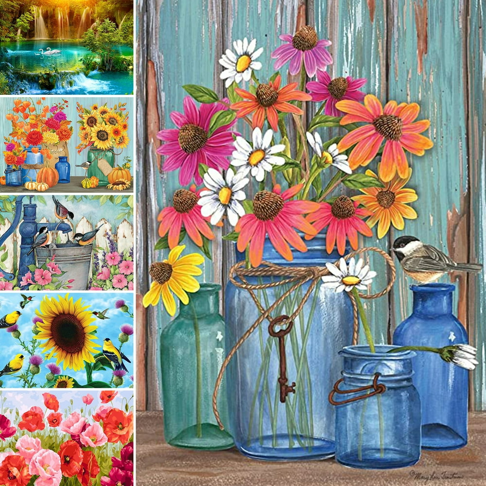 Diamond Painting 5D DIY Full Drill Flower Pot Embroidery Cross Stitch