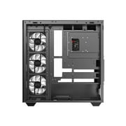 DIYPC ARGB-N6-BK Black Dual USB3.0/ 1 xType C Tempered Glass ATX Gaming Computer Case w/ Dual Tempered Glass Panel and 4 x ARGB PWM Fans (Pre-Installed). Support BTF Back Plug MB
