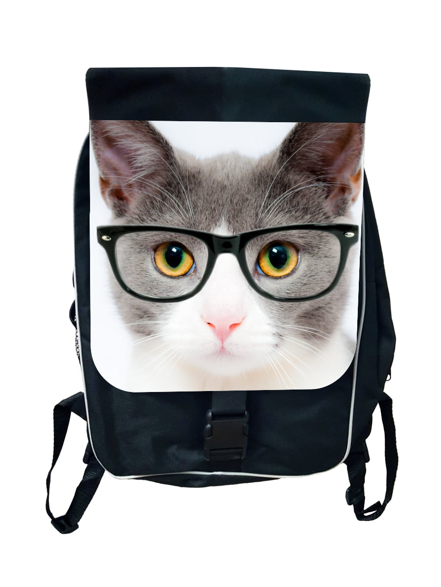 Accessory Avenue School Backpack Cat Hipster Kitten Large School