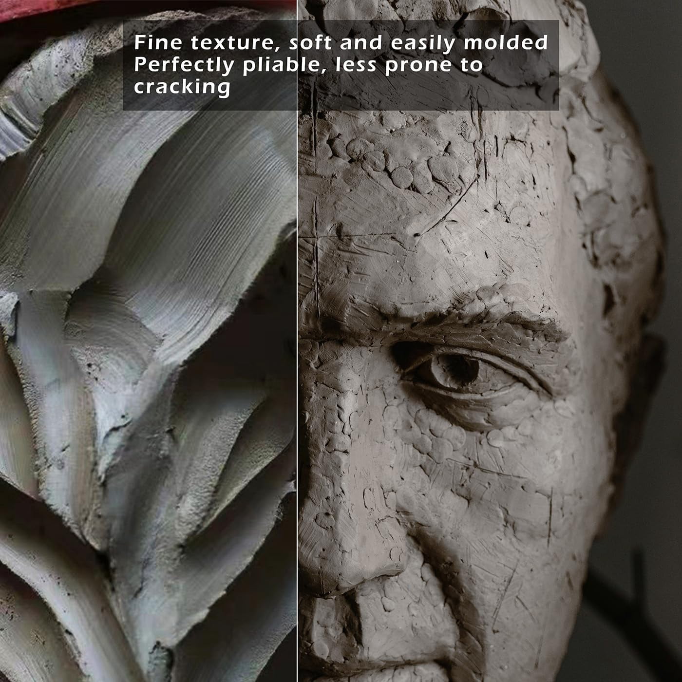 Air-Dry Clay Modelling, 2.2 pounds Ideal for Beginners and Advanced Sculptors All-Purpose Modeling Clay (Gray)
