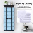 thumbnail image 3 of Estante organizador de toallas para baño STWWO de 76 cm, montaje en pared, negro, 3 of 7