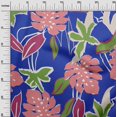 thumbnail image 3 of oneOone Polyester Spandex Blue Fabric Abstract Tropical Floral Sewing Material Print Fabric By The Yard 56 Inch Wide, 3 of 4