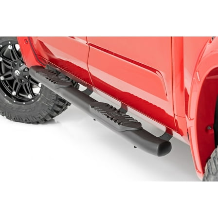 Rough Country Black Oval Steps for 2022-2025 Toyota Tundra | CrewMax- 21014