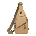 thumbnail image 3 of Bolso de pecho para hombre, elegante mochila informal, bolso de hombro para deportes, mochileros y ciclismo. Caqui, 3 of 9