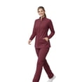 thumbnail image 7 of M&M SCRUBS Women’s Full Zip Scrub Jacket – 4-Way Stretch Warm-Up Jacket with Stand Collar, Moisture-Wicking (Burgundy, X-Small), 7 of 7