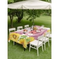 thumbnail image 5 of 54x80 Inch Outdoor Tablecloth with Umbrella Hole Zipper Rectangle Farmhouse Sunflowers Rectangular Tablecloths Outside Waterproof Spring Country Watercolor Pig Floral Patio Table Cover for Picnic, 5 of 8