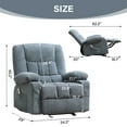 thumbnail image 3 of JONPONY Manual Recliner Chair with Heat Therapy and Massage Function, Heavy Duty Reclining Mechanism Massage Chair, Elderly Single Rocker Sofa with Cup Holders for Bedroom Home Theater,Blue, 3 of 13