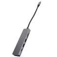 thumbnail image 4 of Hub 6 en 1 tipo C a interfaz Multimedia de alta definición Hub estación de acoplamiento USB Hub SpliHub, adaptador de concentrador de interfaz multimedia de estación de acoplamiento USB para Office Ho LHCER NONE, 4 of 5