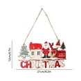 thumbnail image 3 of Hometravel Wooden Welcome Sign, Christmas Letter Door Decor, Holiday Greeting Plaque with Bell Ornament, 3 of 6