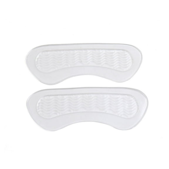 Unique Bargains 1 Pair Transparent Silicone Anti Slip Shoe In Inserts Pad Foot Heel Cushion