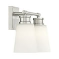 thumbnail image 5 of Trade Winds Billie 2-Light Bathroom Vanity Light in Brushed Nickel, 5 of 5