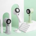 thumbnail image 4 of Matsuzay Ventilador de refrigeración portátil, 3 engranajes, ajustable, portátil, enfriador de aire para la cara, bolsillo de viaje, funciona Electrodomésticos Gris, 4 of 6