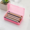 thumbnail image 5 of Large Capacity Plastic Pencil Box, Clear Translucent Plastic Pencil Box, Large Capacity Stackable Pencil Case with Snap-Tight Lid, Portable Organizer for School Office Desk Supplies, 5 of 7