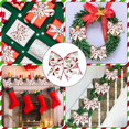thumbnail image 2 of YQHWQ 12 Pcs Nœuds de Noël Rouges et Verts Pièces Nœuds de Noël Rouges et Verts Pouces Nœuds de Guirlande de Bonbons Arbre de Noël Blanc Elf Arbre à Pois Nœuds Guirlande Menthe Ornements Ruban, 2 of 5