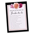 thumbnail image 2 of Inkdotpot 50-PackFloralHow Well Do You Know The Bride Bridal Shower Bachelorette PartyGameWho Know The Bride Best ActivityCards, 2 of 7
