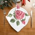 thumbnail image 2 of GZHJMY Flowers Pattern Napkins Reusable Washable Cloth Napkins Set of 4, Soft Comfortable Dinner Napkins for Family Weddings Holiday Party 20 X 20 Inch Washcloths, 2 of 7