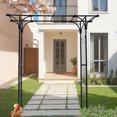 thumbnail image 2 of Garden Arch Metal Garden Arch Garden Arbor Trellis Climbing Plants Support Arch Outdoor Arch Wedding Arch Party Events Archway Black,Garden Trellis, 2 of 8