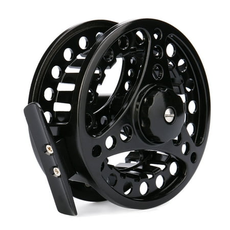Fly Reel 7/8 WT Large Arbor Silver/Black Aluminum Fly Fishing (Best Fly Reel For Bass Fishing)