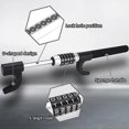 thumbnail image 3 of KAIYANG Cerradura antirrobo para volante, cerradura de coche retráctil sin llave con contraseña y combinación codificada de 5 dígitos (rojo), 3 of 5