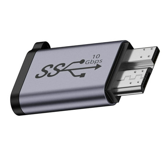 CY USB-C USB 3.1 Type C Female to Micro USB 3.0 Male Data Adapter 10Gbps Data Power with Chain for Laptop SSD Disk