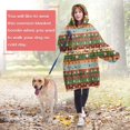 thumbnail image 4 of Wearable Oversized Blanket,Colorful Christmas Striped Pattern Wearable Blanket Hoodie for Adults,Cozy Hooded Blankets with Super Pockets,Super Warm Fuzzy Pullover for Women & Men, 4 of 6