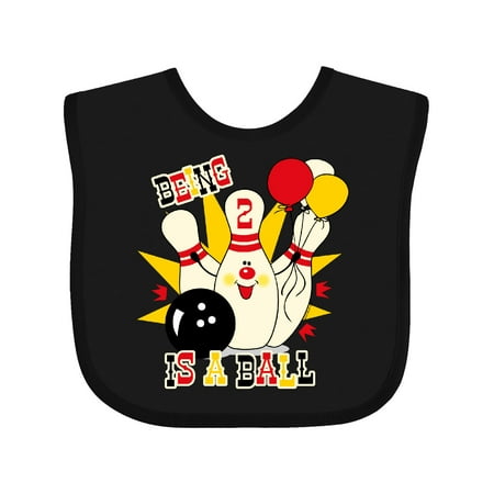 

Inktastic Cute Bowling Pin 2nd Birthday Gift Baby Boy or Baby Girl Bib