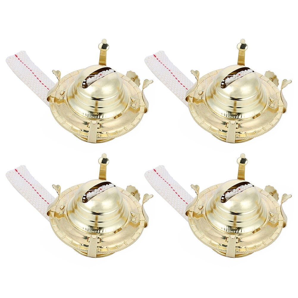 4pcs Kerosene Lamp Burners Vintage Oil Lamp Holder Burners Oil Burners with Wicks