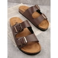 thumbnail image 3 of Minimalist Double Buckle Strap Flat Sandals, 3 of 4