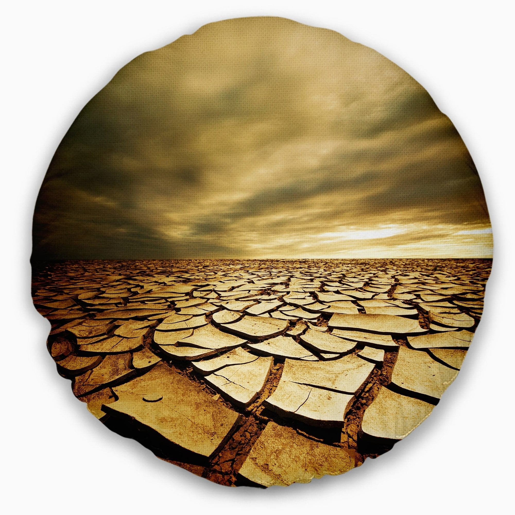 Design Art Designart Broken Drought Land With Dark Clouds African Landscape Printed Throw Pillow Walmart Com Walmart Com