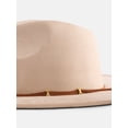thumbnail image 3 of Scenario Women's Faux Suede Fedora with Mix Media Band, Light Tan, 3 of 3