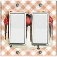 thumbnail image 1 of Metal Light Switch Wall Plate Outlet Cover (Vanilla Chocolate Berry Fruit Cake - Double Rocker), 1 of 2
