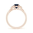thumbnail image 2 of Angara Natural 1 Ct. Blue Sapphire Solitaire Ring in 14K Rose Gold for Women (Ring Size: 12), 2 of 10