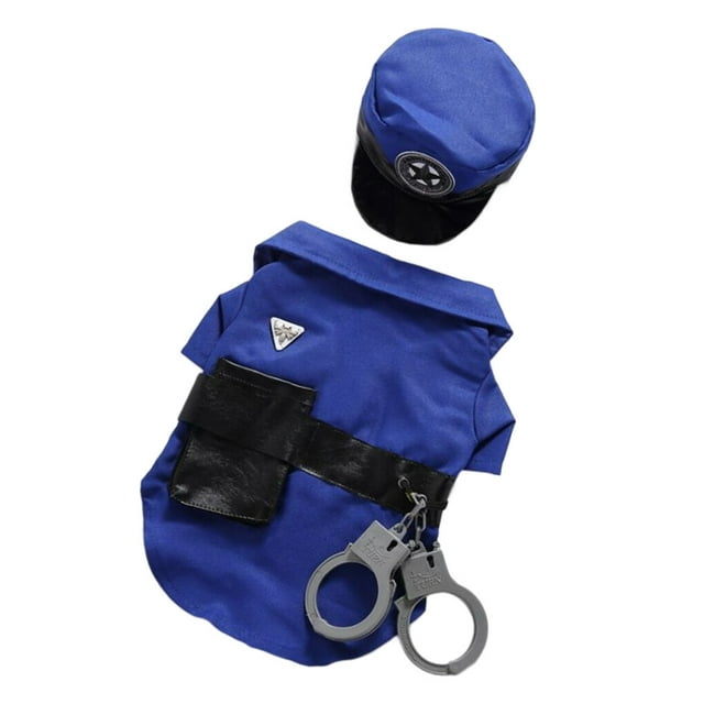 Costume de Policier pour Animaux de Compagnie, Cosplay d'Halloween, Vêtements, Chien Chien, Cosplay, Policier, Chat, Uniforme de Police Résistant à L'Usure pour Toutes Sortes de Chiots L