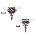 thumbnail image 3 of Fotbe Patriotic Boxing Bear Art Tanga Sin Costuras para Mujer con Estampado – Panties Invisibles, Transpirables y Cómodos para Uso Diario-3X-Large, 3 of 6