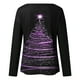 thumbnail image 5 of Pntutb Blusa de manga larga con cuello redondo y estampado de árbol de Navidad para mujer Pntutb Pntutb-452, 5 of 5