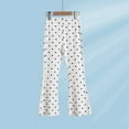 thumbnail image 4 of Ruyang Girls Polka Dot Flare Leggings Kids Cute Slim Pants Thin Cotton High Waist Bell Bottoms Soft Stretchy Trousers, 4 of 6