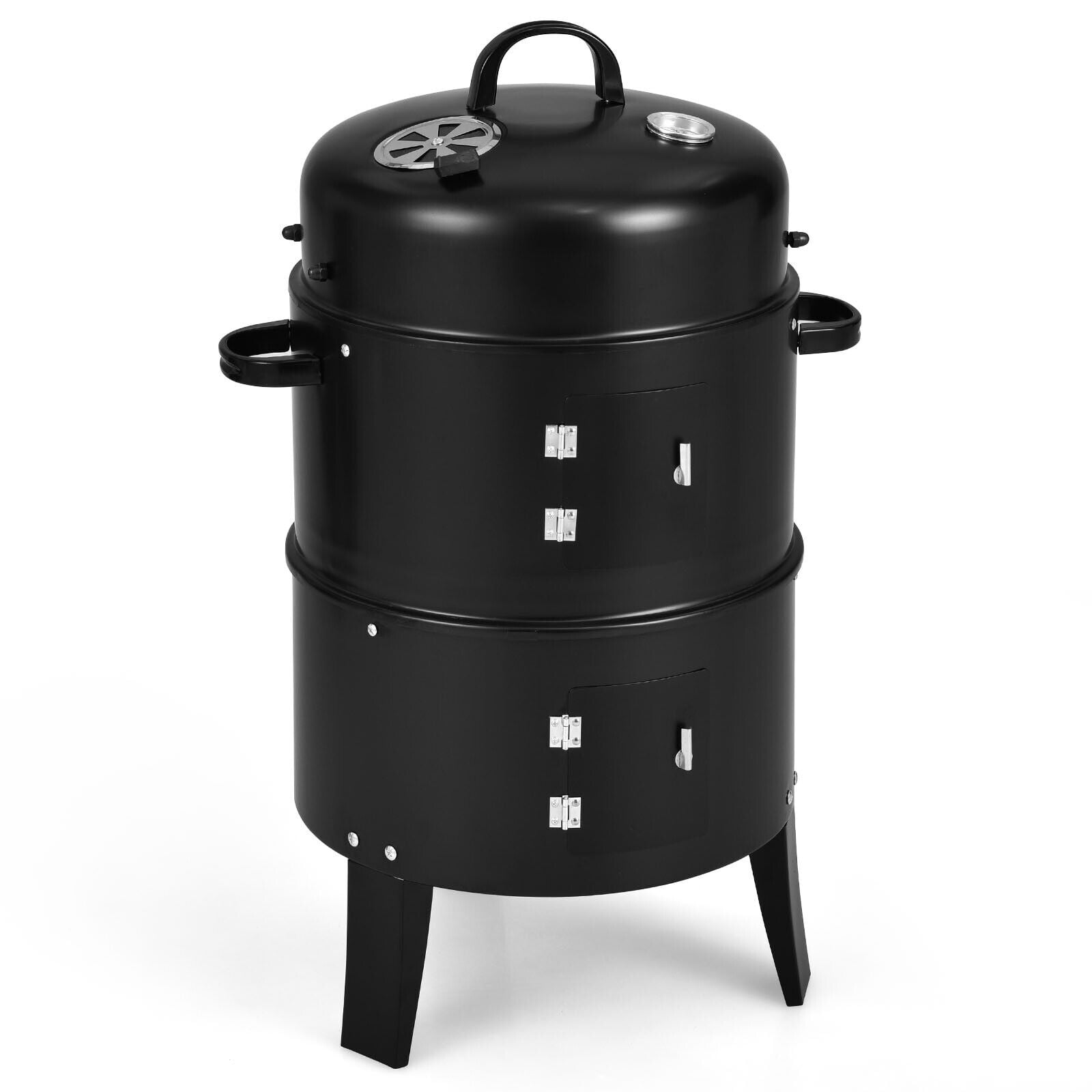 Biotree 3-in-1 Charcoal BBQ Grill Cambo with Built-in Thermometer Outdoor Cooking Patio Summer Party