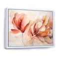 thumbnail image 2 of Designart "Apricot Blossom Waltz" Abstract Botanicals Floater Framed Wall Decor, 2 of 7