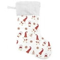 thumbnail image 2 of SKYSONIC Christmas Stocking Set of 2, Christmas Gnome Xmas Stockings and Plush Fur Cuff Stockings Fireplace Decorations for Family Holiday Xmas Party Decorations, 2 of 7