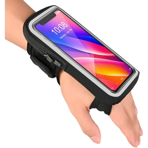 Wristband Phone Holder for Running, Forearm Armbands, Running Armband with Card Slot iPhone Pro Max Plus (16/15/14/13/12/11/X/XR), Galaxy S24/S10, Cell Up to 7.0''