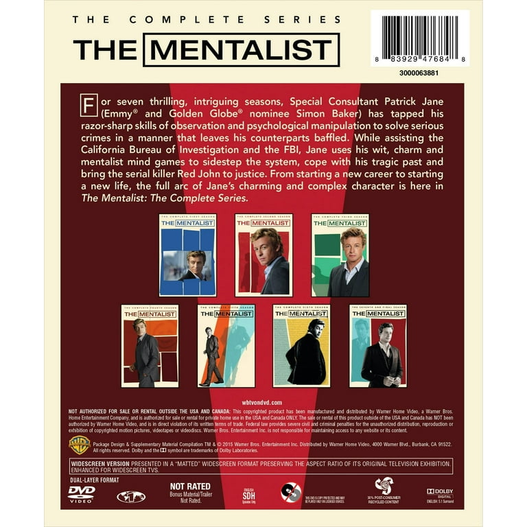 Warner Home Video: The Mentalist Full Set - Complete Seasons