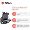 thumbnail image 2 of CCIYU 931-500 Front Left + Front Right Door Lock Actuators Door Latch Replacement Fits for 1999-2012 for VOLKSWAGEN Golf/Beetle/Jetta/for Passat 3B1837016A 3B1837015A 2PCS, 2 of 3