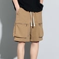 thumbnail image 6 of Mens Cargo Shorts Plus Size Drawstring Elastic Waist Straight Leg Multi Pockets Summer Outdoor Hiking Beach Shorts S-4XL, 6 of 10