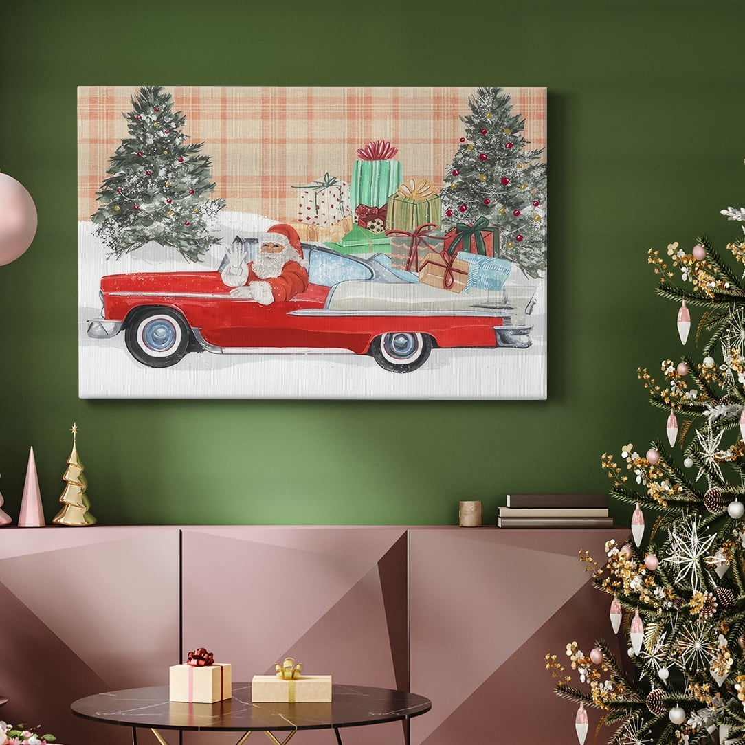 Santa on Wheels Collection A- Gallery Wrapped Canvas