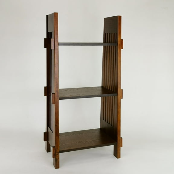 Wayborn 3 Shelf Bookcase in Brown