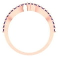thumbnail image 5 of 0.23 ctw Wedding Band for Women - 14K Rose Gold Simulated Alexandrite Stackable Eternity Ring, 5 of 6